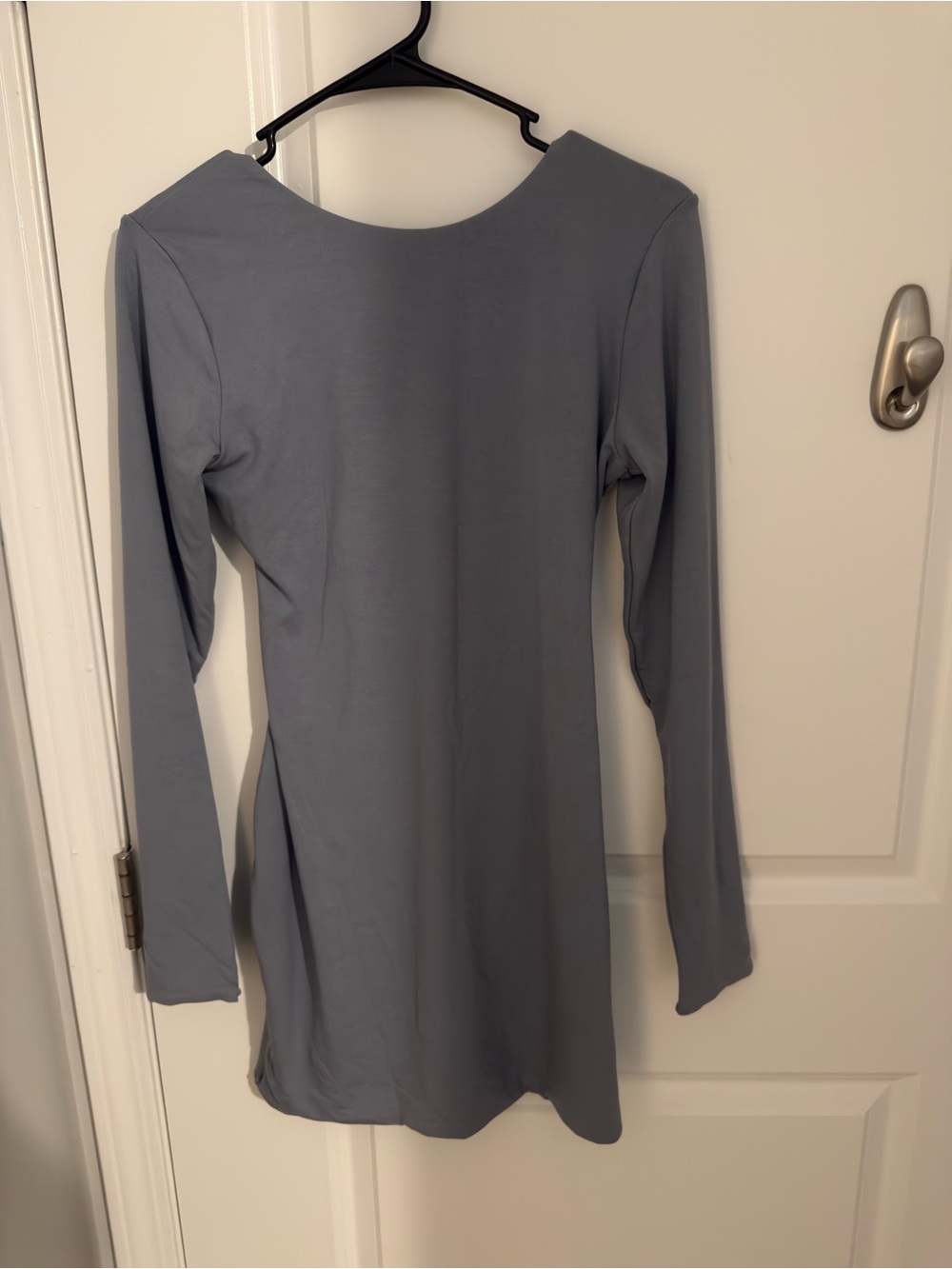 Oh Polly Long Sleeve Dress in Slate Blue